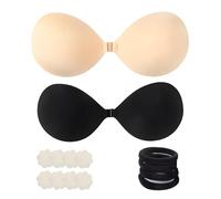 GegXcn Sticky Bra, Sticky Bra Push Up, 2pcs Women's Invisible Strapless Bras, for Party, Bar, Wedding, Beach, and Everyday