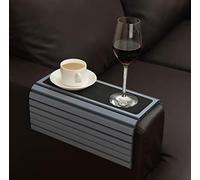 GEHE Sofa Arm Tray Table - Flexible/Foldable, Perfect for Drinks, Snacks, Remote or Phone (Grey)