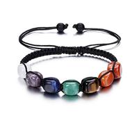 GEHECRST 7 Chakra Bracelet Gemstone Bracelets Natural Chakra Stones Yoga Bracelet Healing Reiki Energy Therapy Lucky Gemstone for Men and Women, Geeignet für Handumfang 15,24-19,05 cm, Stone