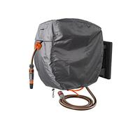 GEHENG Garden Wall Mounted Retractable Hose Reel Cover, 450D Oxford Polyester Coated Tarp, 100% Waterproof Sunscreen Hose Reel Cover, for:Giraffe tools,Ayleid,Gardena and More.grey,24"L x18"Wx24H".