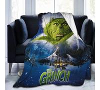GEHIYPA the Grinch Movie Christmas Blanket Flannel Throw Blanket Ultra Soft Microfiber for Bed Sofa 50x40 inch