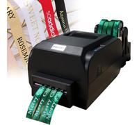 GEHPYYDS 4 Row Satin Ribbon Printing Machine For Gift Wrapping, Label Printer Foil Stamping Printing Machine 12-20mm Width, 200DPI, Supports 50+ Languages