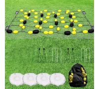 GEHPYYDS 6.5 * 5.2/9.2ft Ball Deflector,Floor Matrix Ball Deflector, Goalkeeper Training Equipment + 4 Water Bags, Unpredictable Reflex Training for Reflexes and Agility 2 * 1.6m(6.5 * 5.2ft)