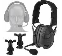 GEHPYYDS Bluetooth Noise Cancelling Military Earpiece,Tactical Headset Hunting & Shooting Earmuffs with Microphone, for Hearing Protection - Gun Range & Airsoft,Black