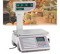 GEHPYYDS Price Label Printing Scales Bar Code Scales Digital Price Scale Thermal Printer, Dual Display - Electronic bar Code Scales,30kg/66.14 lbs Capacity