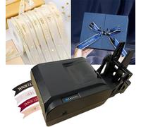 GEHPYYDS Satin Ribbon Printer Machine 4 Row Digital Ribbon Printer 200dpi 150 mm/s Label Printer Foil Stamping Printing Machine,12-20mm Width, Supports 50+ Languages for Gift Wrapping