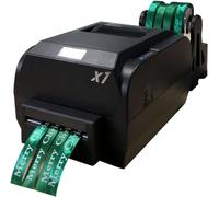 GEHPYYDS Thermal Transfer Printer for 12-20mm Satin Ribbon, 150 mm/s 200dpi 4 Row Digital Satin Ribbon Printing Machine with Holder, Supports 50+ Languages for Gift Wrapping
