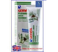 Gehwol Fusskraft Green 125ml tube cream DISINFECTS DEODORISE feet VEGAN DIABETIC