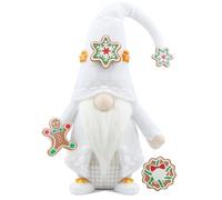 Gehydy Christmas Gonk Decorations Handmade Candy Gnome Xmas Decor for Home Kitchen Farmhouse - White