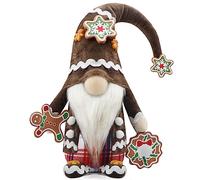 Gehydy Christmas Gonk Decorations Handmade Gingerbread Candy Gnome Xmas Decor for Home Kitchen Farmhouse - Brown