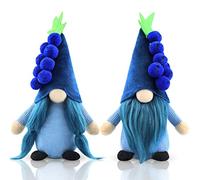 Gehydy Set of 2 Spring Gonks Decoration Easter Summer Blueberry Gnome Plush Handmade Decor for Home Kitchen