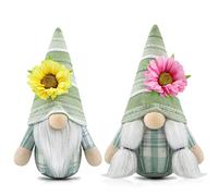 Gehydy Set of 2 Spring Gonks Decoration Easter Summer Flower Gnome Handmade Decor for Home Kitchen