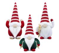 Gehydy Set of 3 Christmas Gonks Decorations Mini Gnomes Handmade Decor for Home Kitchen Farmhouse