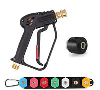 Geichan High Pressure Washer Gun with 7 Spray Nozzle Tip,Car Jet Washer Cleaning Kits,M22-14 mm Fitting +1/4" Quick Connector Karcher Kärcher Quick Connector for Car Cleaning