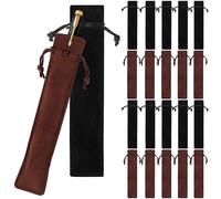 Geieold 100 Pcs Velvet Pen Pouch Bags Drawstring Pen Sleeve Holders Multipurpose Pen Pouches 1.4X6.9In