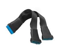 Geieold Motherboard USB 3.0 19PIN Header 1to2 Extension Splitter Cable 19Pin 20Pin Internal Extension Header Adapter Cable 15cm