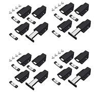 Geieold Push Heavy Duty 16 Pack Push to Open Cabinet Hardware Magnetic Contact Latches for Large Door Push Black