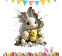 Geigen Pflege Set - Wall Sticker Easter Design with Hole Rabbit Egg Design for Bass Ukulele Geige Instrumenten Wartung