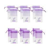 Geila 12pcs Sachet Empty Bags Purple Drawstring Gauze Cotton-ramie Sacks for Lavender, Spice and Herbs (Drawstring Bag)