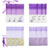 Geila 12pcs Sachet Empty Bags Purple Gauze Cotton-ramie Sacks for Lavender, Spice and Herbs (A)