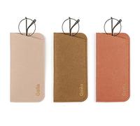 Geila 3 Pack Glasses Case, Felt Eyeglasses Pouch Case, Soft Slip in Pouch Holder Case Bag, Glasses Storage Case Makeup Pouch Spectacles Sleeve