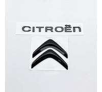 geimaisiquanjia 3D Car Edition Logo Stickers Metal Emblem Decals for Citroen C4 Elektro ab 2021, Car Emblem Badge Chrome Decorative Sticker Rear Boot Logo Decals,Black