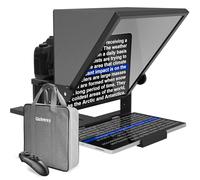 GEIMRSY 13-inch HD Wide-Angle teleprompter, manually Adjustable in Height and Compatible with Multiple Devices, with Remote Control and Free teleprompter app(13 inch)