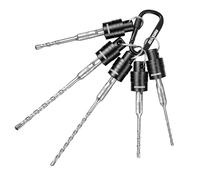 Geinxurn 10Pcs SDS Shank Bit Holder Keychain Set, Heavy Duty Quick Release Drill Bit Storage Organizer with SDS Plus Rotary Hammer Drill Bits Set for Electricians, Construction Worker