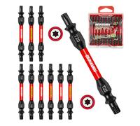 Geinxurn 10Pcs T20-T25 Impact Double End Screwdriver Bit Set, 2.56 in. #2 Torx /#25 Torx Power Driver Bits, Magnetic S2 Steel Two Sides Screwdriver Bits Set with Storage M-Box