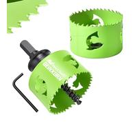 Geinxurn 3PCS 68mm Hole Saw Kit with Hole Saw Mandrel and Hex Wrench,HSS Bi-Metal Hole Saw Kit with Shark Tooth Hole Cutter for Wood,Drywall, PVC Boards and Thin Metal