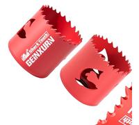 Geinxurn 44mm Hole Saw, 2PCS HSS Bi-Metal Hole Saw Kit with Shark Tooth Hole Cutter for Wood,Drywall, PVC Boards and Thin Metal
