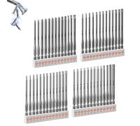 Geinxurn 52Pieces Fixedge Screwdriver bit Set, 4 inches Magnetic Alloy Steel Phillips/Slotted/Square/Torx/Hex/Security Torx Insert Power Bits Tips with Storage Organizer for Home Repair