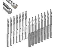 Geinxurn 6mm x 160mm SDS Plus Rotary Hammer Drill Bits, 15PCS Double Thread Masonry Drill Bits Set Carbide Tipped, Drilling in Brick, Stone and Concrete, Cement Walls