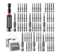 Geinxurn 71Pieces Fixedge Screwdriver Bit Set, 2 inches Magnetic Alloy Steel Phillips/Slotted/Square/Torx/Hex/Security Torx Insert Power Bits Tips with Impact Bit Holder and Portable Storage Cases