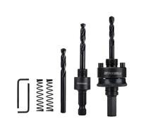 GEINXURN General Quick Change Hole Saw Mandrel, 7/16-Inch and 3/8 Inch Hole Saw Arbor with 3Pcs Central Drill/2PCS Hex wrench/2Pcs Spring