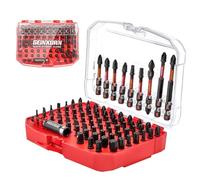 Geinxurn Impact Screwdriver Bits Set, 83Pieces Magnetic Multi S2 Steel Phillips/Pozi/Torx/Hex/Slotted Insert Power Bits Tips Set with Impact Bit Holder and Socket Adapter (Red Storage Box Case)