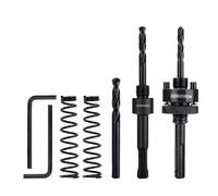 GEINXURN SDS-Plus Hole Saw Mandrel, Include 2Pcs Hole Saw Arbors with 3Pcs 1/4 Inch HSS(M2) Central Drill/2PCS Hex wrench/2Pcs Spring