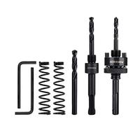 GEINXURN SDS-Plus Hole Saw Mandrel, Include 2Pcs Hole Saw Arbors with 3Pcs 1/4 Inch HSS(M2) Central Drill/2PCS Hex wrench/2Pcs Spring