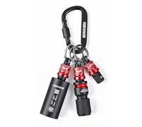 Geinxurn Socket Holder Keychain, 5Pcs 3/8" Drive Quick Release & Quick Change Socket Set Organizer with Square Drive Socket and Universal Socket for Lineman, Electricians, Construction Crews