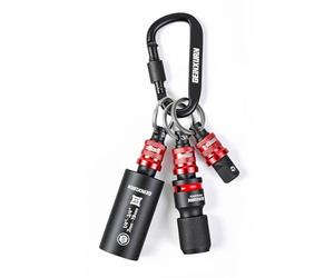 Geinxurn Socket Holder Keychain, 5Pcs 3/8" Drive Quick Release & Quick Change Socket Set Organizer with Square Drive Socket and Universal Socket for Lineman, Electricians, Construction Crews