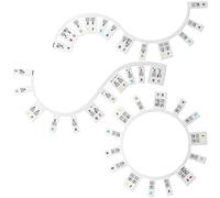 Geiomoo Silicone Piano Stickers for Beginners, Removable Piano Keyboard Note Labels for 88/61 Key (Colorful)