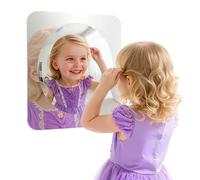 Geiserailie 1 Pc Sensory Wall Mirror Acrylic Bubble Mirror Toys for Calming Corner Items - Sensory Room Have Visual, Tactile Stimulation (10 x 10 Inch,Silver)