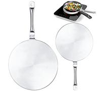 Geiserailie 2 Pcs Heat Diffuser Plate 9.3 Inch & 7.7 Inch Stainless Steel Cooking Induction Adapter Simmer Plate for Electric Gas Stove Glass Cooktop Converter Induction Hob Pans Coffee Milk Cookware