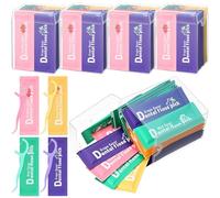 Geiserailie 200Pcs Individually Wrapped Dental Floss Picks Bulk with Portable Box Multi-Color Oral Care Flossers for Adults Ideal Travel Size Toiletries Hotel Restaurant Office Car Wedding