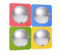 Geiserailie 4 Pcs Christmas Sensory Wall Mirror Acrylic Bubble Mirror Toys for Classroom Calming Corner Items - Sensory Room Have Visual, Tactile Stimulation (6 x 6 Inch,Pink,Yellow,Green,Blue)