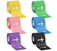 Geiserailie 6 Pcs Christian Athletic Tape Colored Sports Tape with Cross 2in x 23ft Cotton Wrist Tape for Sports Athlete Trainers Tennis Gymnastics Boxing Athlete First Aid Injury Wrap