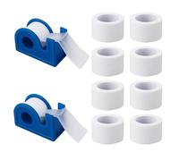 Geiserailie 8 Rolls Microporous Tape with 2 Dispenser 1 Inch x 10 Yard Medical Paper Tape for Wound Care