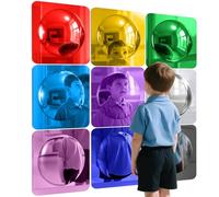 Geiserailie 9 Pcs Sensory Wall Mirror Acrylic Bubble Mirror Toys for Calming Corner Items - Sensory Room Have Visual, Tactile Stimulation (10 x 10 Inch,Multicolor)
