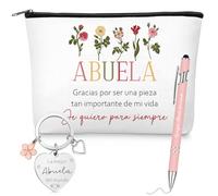 Geiserailie Pack of 3 Gift for Grandma Cosmetic Bag Keyring Roller Original Gift for Birthday Mother's Day Christmas