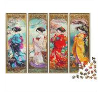 Geisha 1000 Pieces for Adults 1000 Piece Puzzle Japanese Geisha Educational Games Home Decoration Multi Colour Impossible Brain Teaser Puzzle 1000pcs (75x50cm)